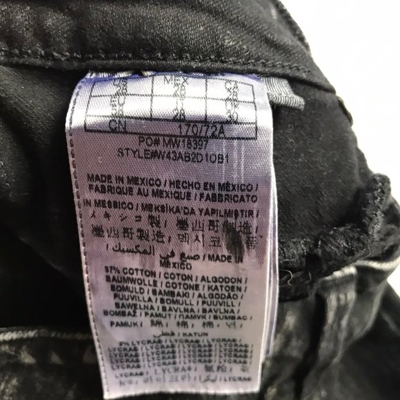 GUESS Black Tie Dye Marbled Skinny Jeans - Picture 8 of 8